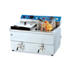 Commercial Dual Counter Top Electric 1-Tank Fryer(1-Basket) with Safety Oil Valve