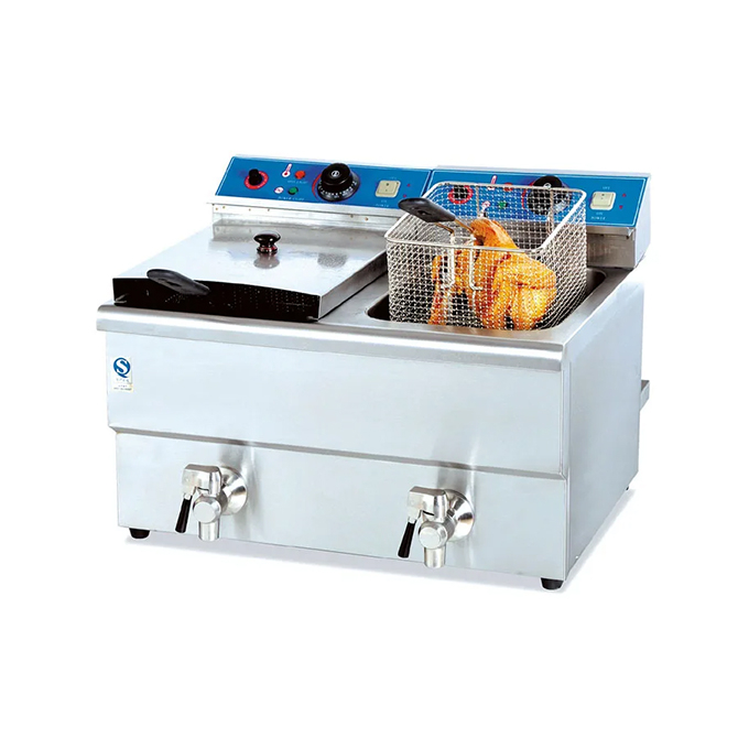 Large Commercial Counter Top Electric 1-Tank Fryer(1-Basket) for Restaurant