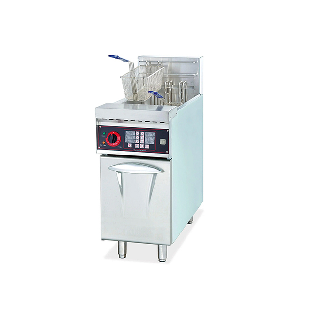 Free Standing Natural Stainless Steel Gas Fryer with SIT Valve Temperature Controller(Freestanding) 