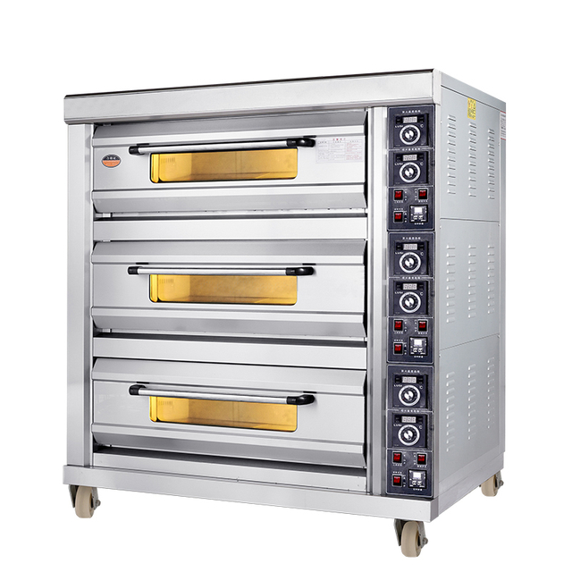Cheap Stainless Steel Gas Type Luxury Commercial Kitchen Equipment Bake Pizza Bakery Deck Oven