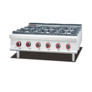 Commercial Stainless Steel Counter Top Gas Range with 4-Burner