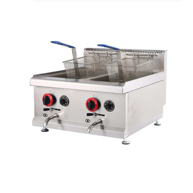 Large Commercial Stainless Steel Counter Top Electric 1-Tank Fryer(1-Basket)