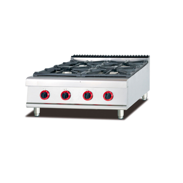 Commercial Kitchen Table Top Gas Stove With 4-Burner