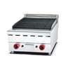 Cast Iron Commercial Kitchen Counter Top Gas Lava Rock Grill Machine