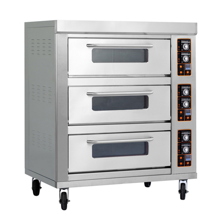 Three Layer Standard Stainless Steel Gas Bakery Oven