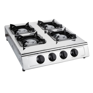 Stainless Steel Counter Top Gas Range with 6-Burner