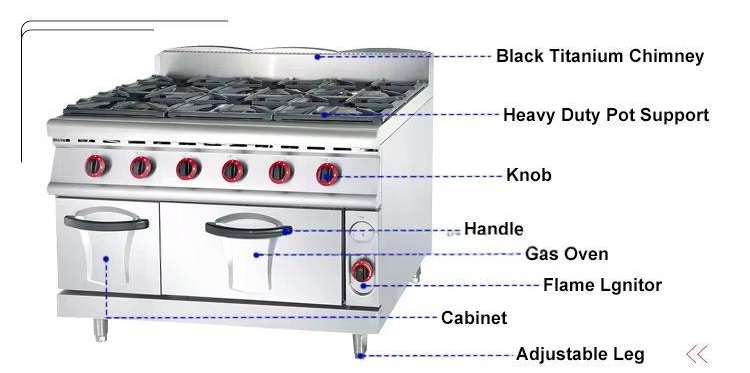 commercial gas range