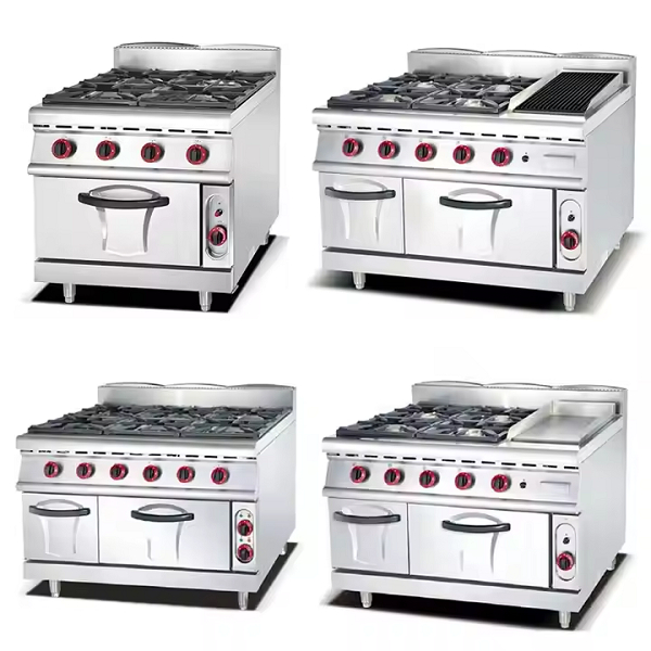 Commercial Heating Up Kitchen Equipment Machine Gas Stove Restaurant Ranges